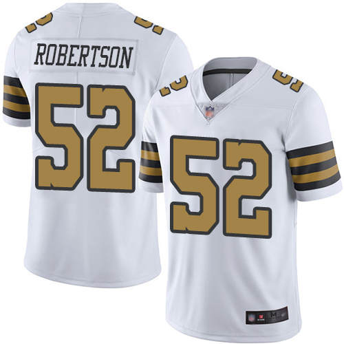 Men New Orleans Saints Limited White Craig Robertson Jersey NFL Football #52 Rush Vapor Untouchable Jersey